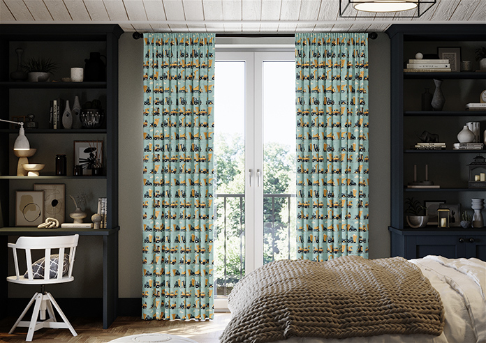 Construction Crew, Digger - Made to Measure Curtains - Image 3